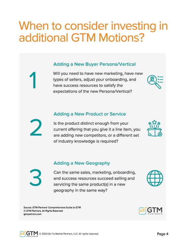 The 7 Go-to-Market Motions by GTM Partners - Page 4