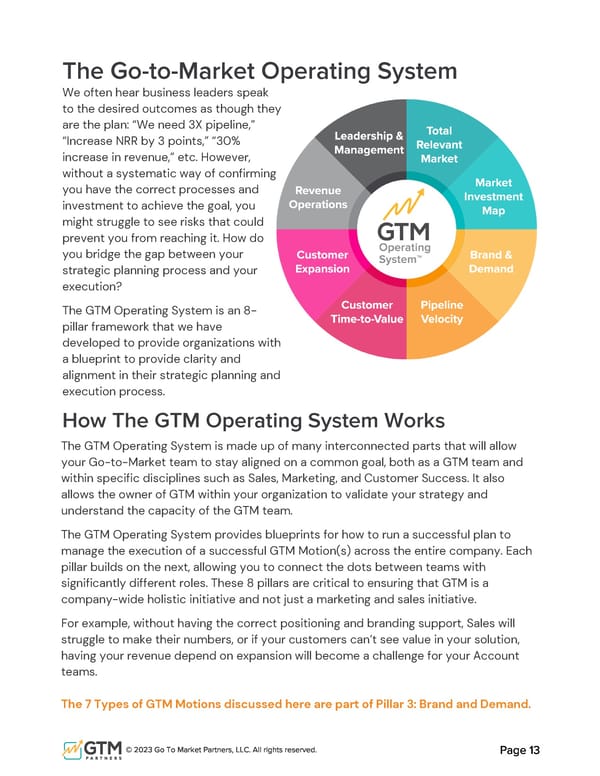 The 7 Go-to-Market Motions by GTM Partners - Page 13