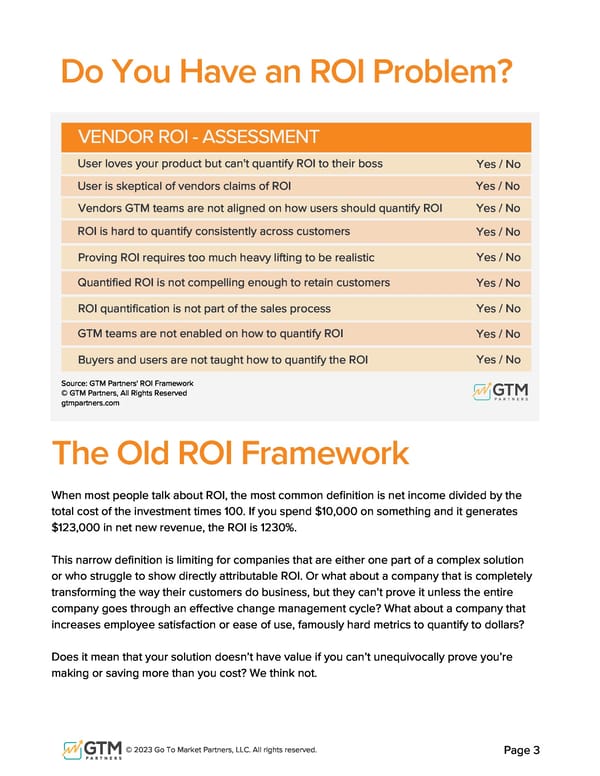 ROI Framework by GTM Partners - Page 3