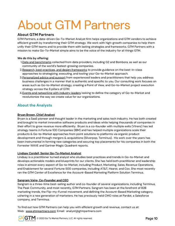 ROI Framework by GTM Partners - Page 10