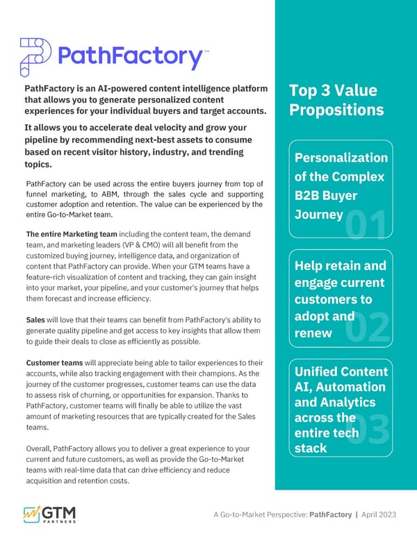 PathFactory | ROI Study by GTM Partners - Page 2