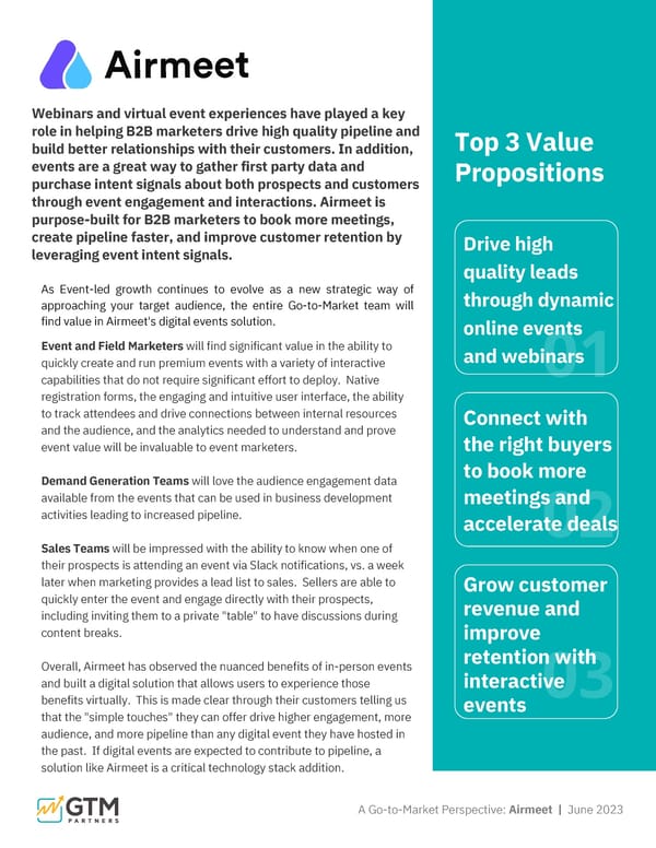 Airmeet | ROI Study by GTM Partners - Page 2