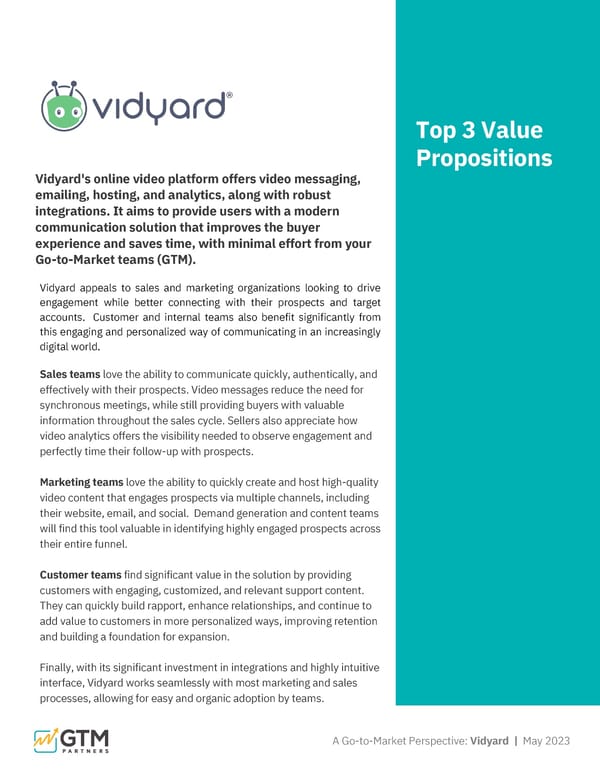 VidYard | ROI Study by GTM Partners - Page 2